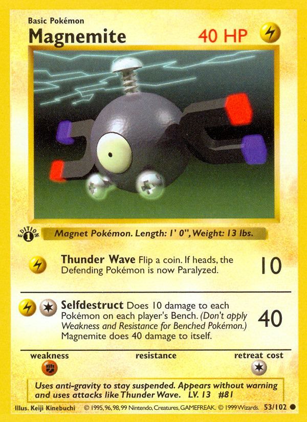 Magnemite (53/102) [Base Set 1st Edition]