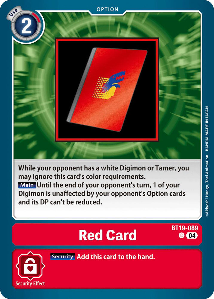 Red Card [BT19-089] [Release Special Booster 2.0]