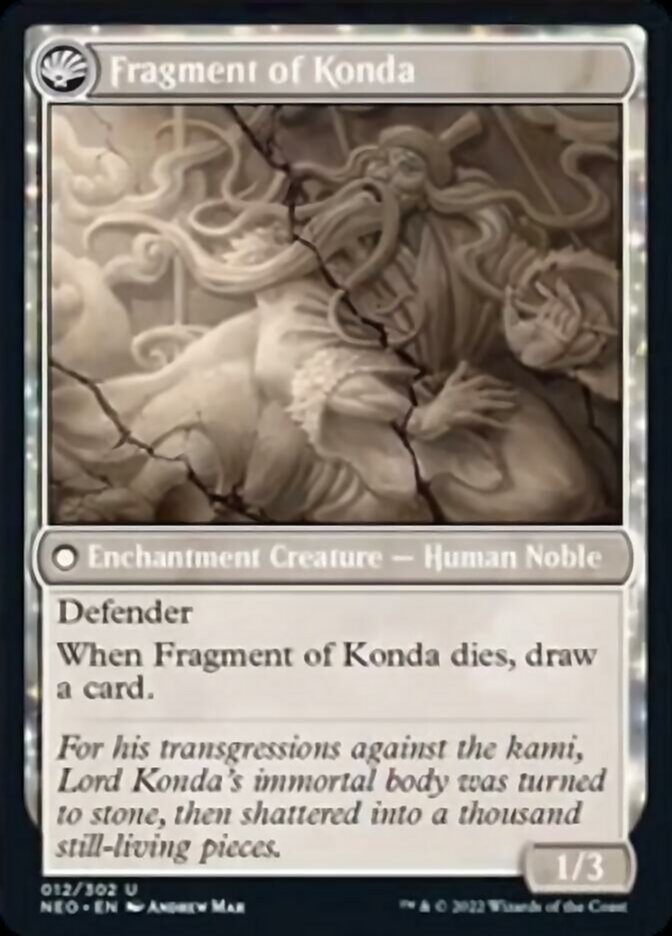 The Fall of Lord Konda // Fragment of Konda [Kamigawa: Neon Dynasty] (NEO 12)