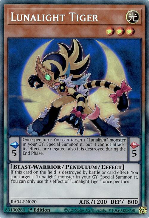 Lunalight Tiger [RA04-EN020] Collector's Rare