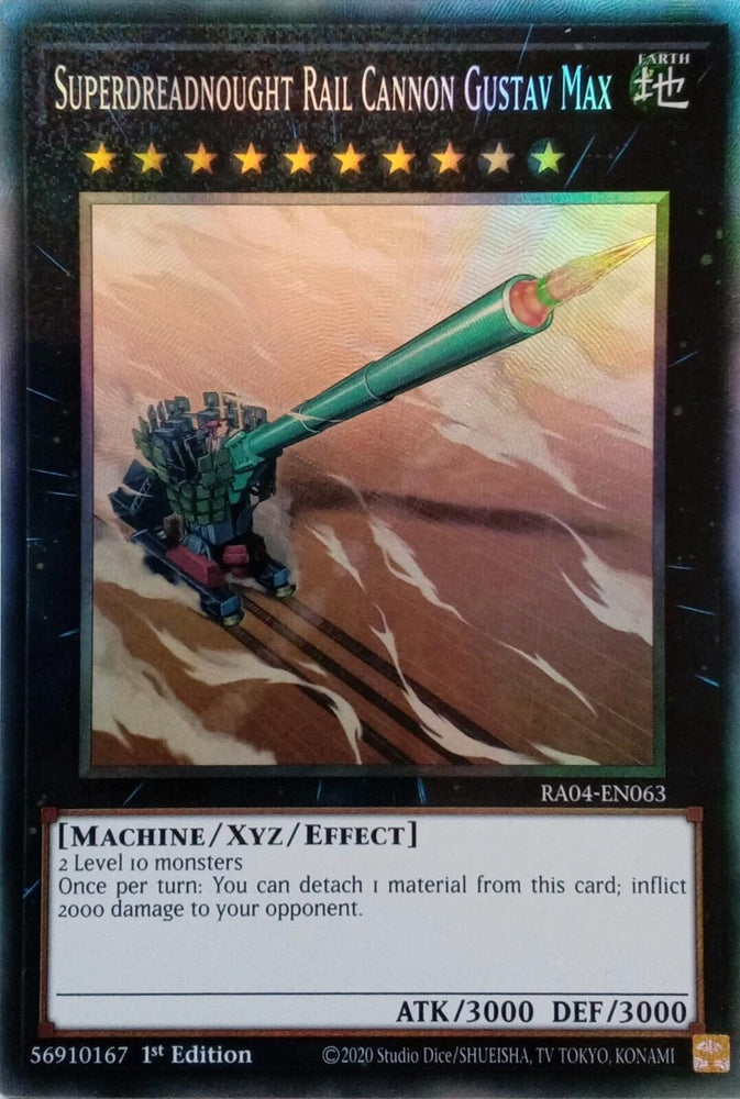 Superdreadnought Rail Cannon Gustav Max [RA04-EN063] Collector's Rare
