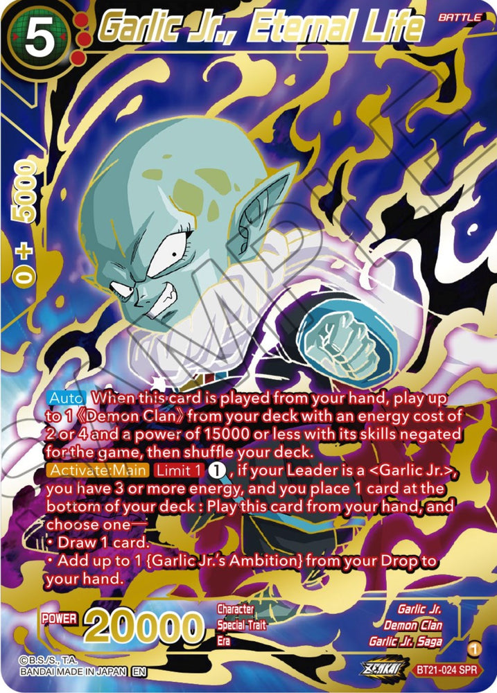 Garlic Jr., Eternal Life (SPR) (BT21-024) [ZENKAI Series: Set 04]