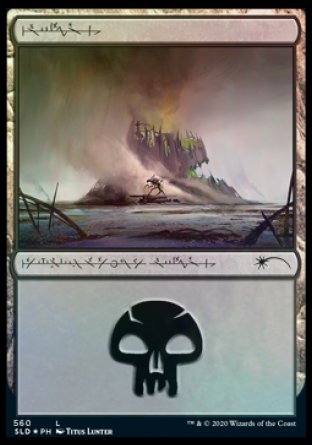 Swamp (Phyrexian) (560) [Secret Lair Drop Promos] (PSLD 560)