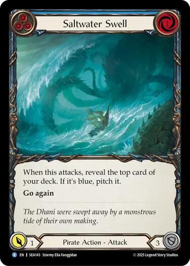 Saltwater Swell (Blue) [SEA142] (High Seas)  Rainbow Foil