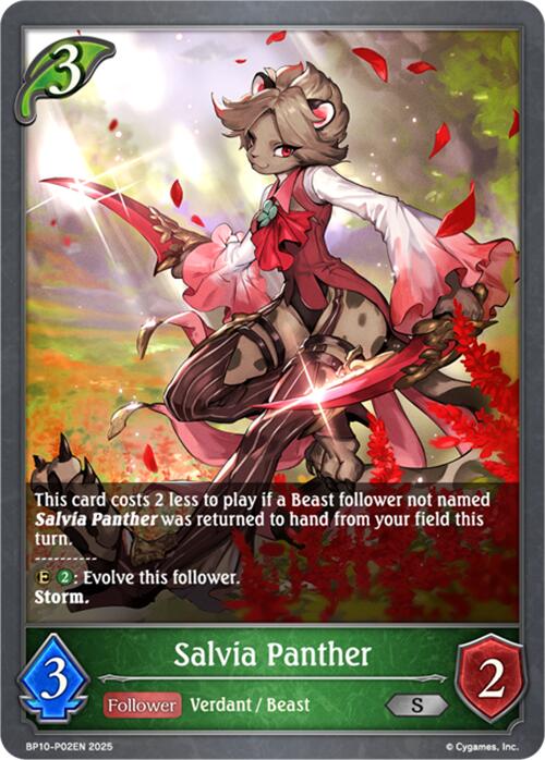 Salvia Panther - P02 (Foil) (BP10-P02EN) [Gods of the Arcana]