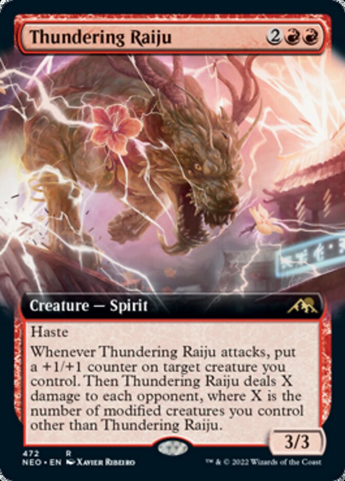 Thundering Raiju (Extended) [Kamigawa: Neon Dynasty] (NEO 472)