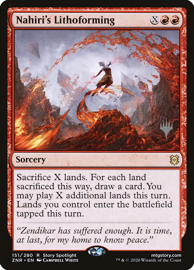 Nahiri's Lithoforming (Promo Pack) [Zendikar Rising Promos] (PZNR 151P)