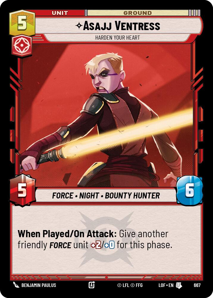 Asajj Ventress (667) - Harden Your Heart (Foil) (667) [Legends of the Force]