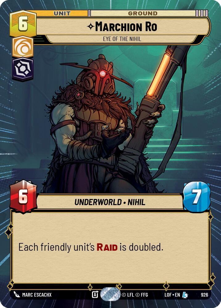 Marchion Ro (926) - Eye of the Nihil (Hyperspace Foil) (926) [Legends of the Force]