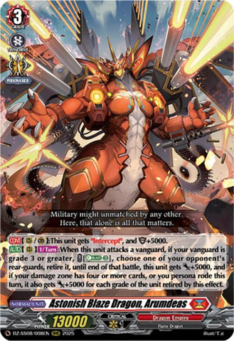 Astonish Blaze Dragon, Arumdeas (DZ-SS08/008EN) [DZ-SS08: Festival Booster 2025]