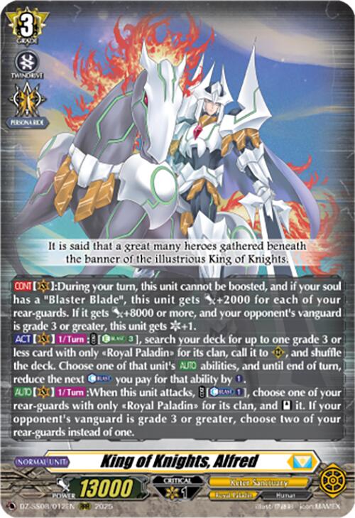 King of Knights, Alfred (RRR) (DZ-SS08/012EN) [DZ-SS08: Festival Booster 2025]