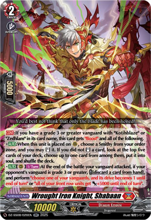 Wrought Iron Knight, Shabaan (DZ-SS08/020EN) [DZ-SS08: Festival Booster 2025]