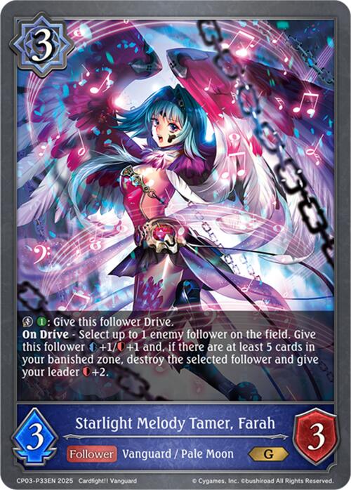 Starlight Melody Tamer, Farah - P33EN (Foil) (CP03-P33EN) [CP03: Cardfight!! Vanguard]