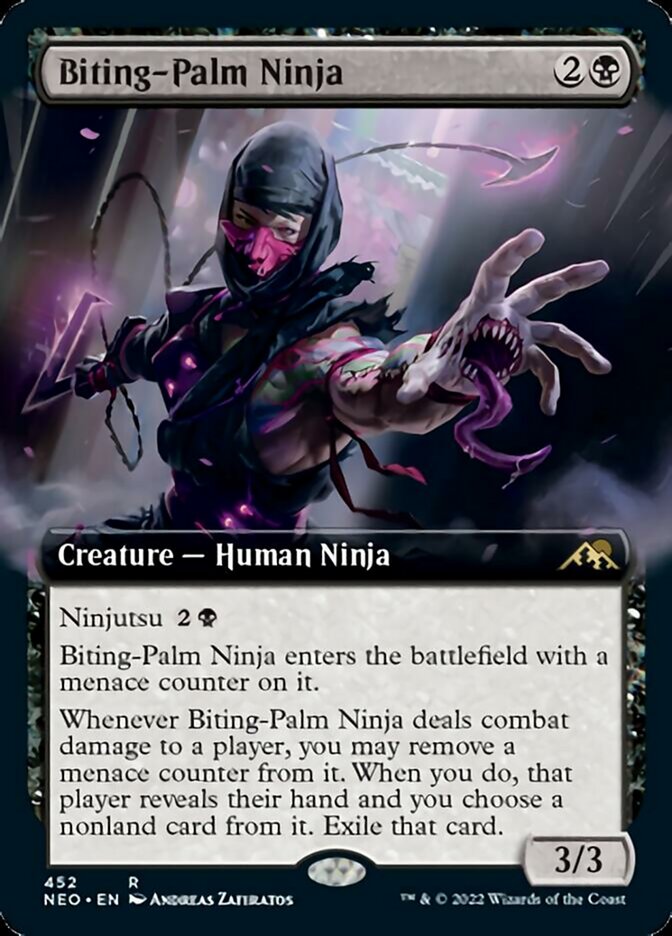 Biting-Palm Ninja (Extended) [Kamigawa: Neon Dynasty] (NEO 452)