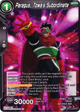Paragus, Towa's Subordinate [BT11-136]