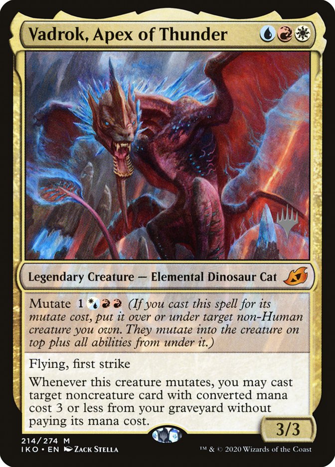 Vadrok, Apex of Thunder (Promo Pack) [Ikoria: Lair of Behemoths Promos] (PIKO 214P)