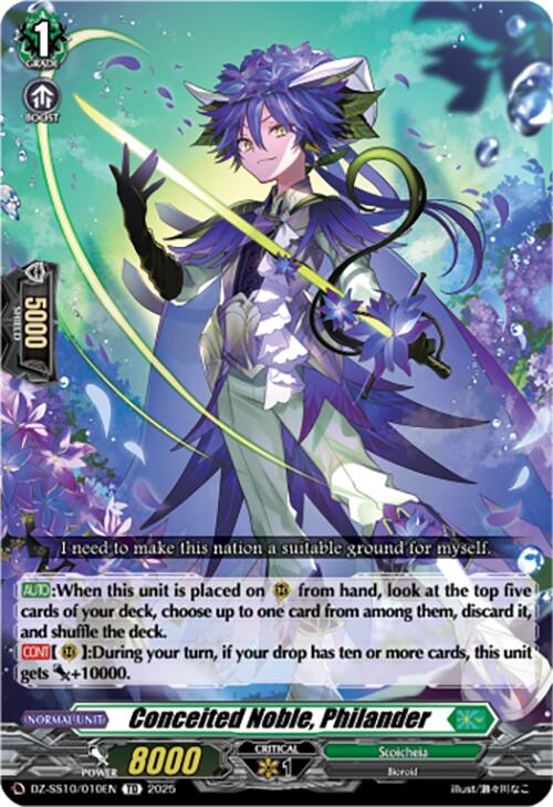 Conceited Noble, Philander (DZ-SS10/010EN) [DZ-SS10: Shiki Otei Start Deck]