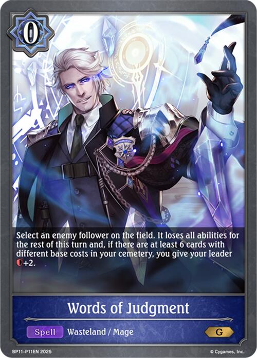 Words of Judgment - P11 (Foil) (BP11-P11EN) [BP11: Bullet of Fate]