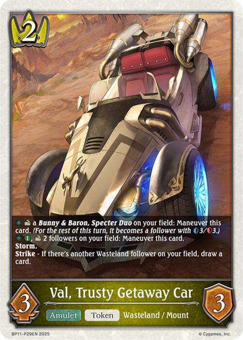 Val, Trusty Getaway Car - P29 (Foil) (BP11-P29EN) [BP11: Bullet of Fate]