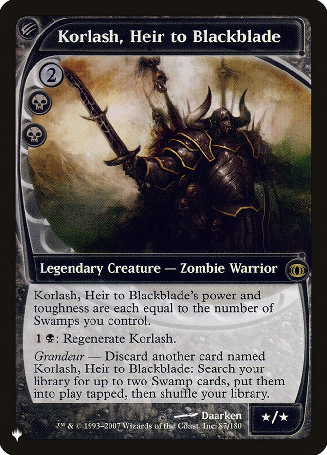 Korlash, Heir to Blackblade [The List] (LFUT 87)