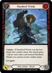 Hundred Winds (Red) [EVR041] 1st Edition Rainbow Foil