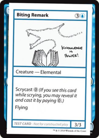 Biting Remark (2021 Edition) [Mystery Booster Playtest Cards] (CMB1 17)