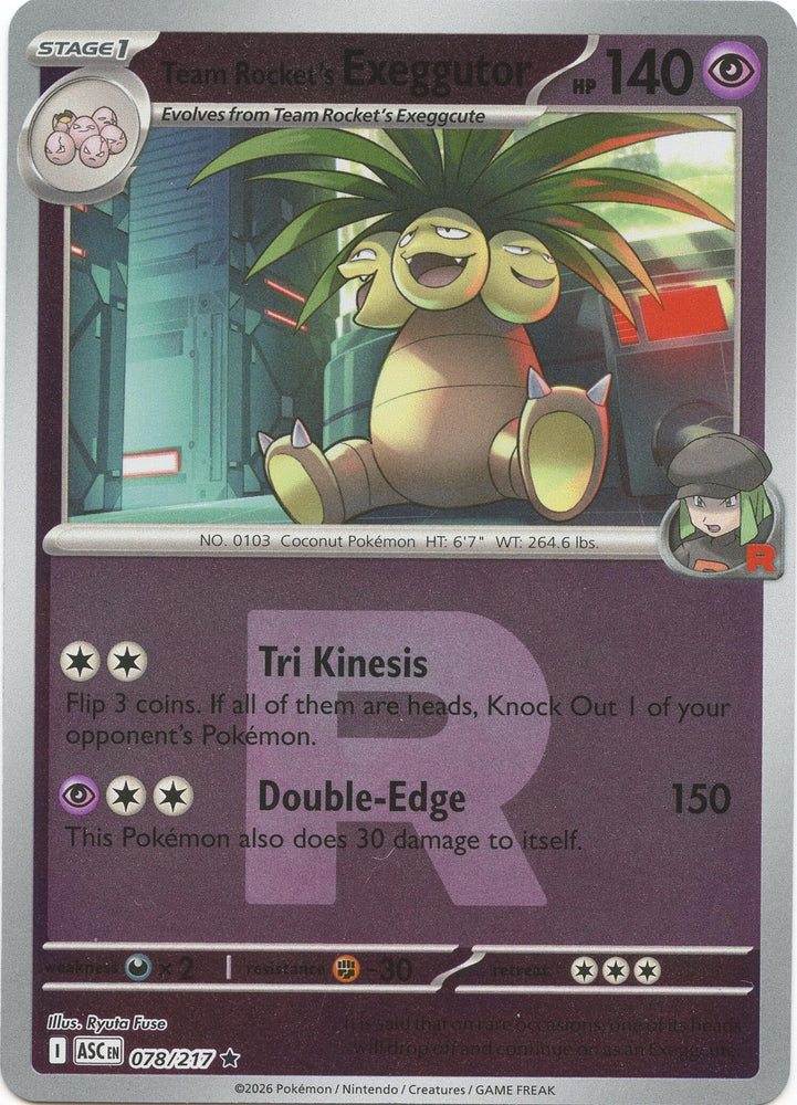 Team Rocket's exeggutor (078/217) (Team Rocket) [Mega Evolution: Ascended Heroes]