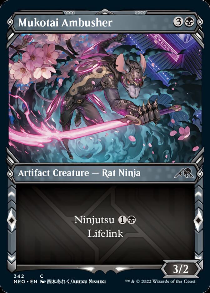 Mukotai Ambusher (Showcase Ninja) [Kamigawa: Neon Dynasty] (NEO 342)