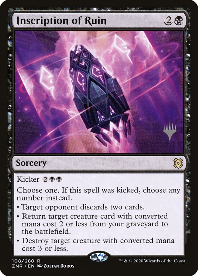 Inscription of Ruin (Promo Pack) [Zendikar Rising Promos] (PZNR 108P)
