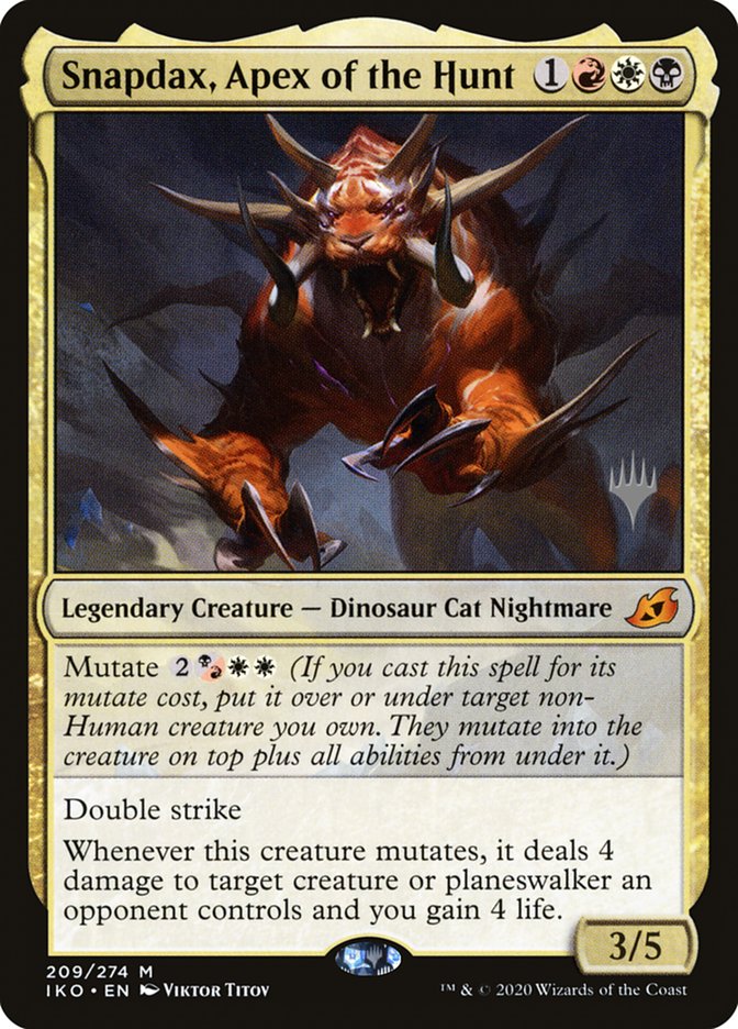 Snapdax, Apex of the Hunt (Promo Pack) [Ikoria: Lair of Behemoths Promos] (PIKO 209P)