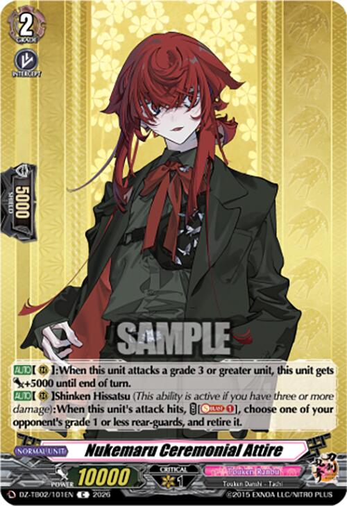 Nukemaru Ceremonial Attire (DZ-TB02/101EN) [Touken Ranbu: ONLINE 2026]