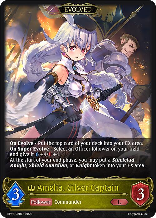 Amelia, Silver Captain (Evolved) (BP16-020EN) [Advent of Genesis]