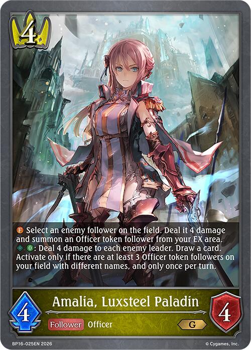 Amalia, Luxsteel Paladin (BP16-025EN) [Advent of Genesis]