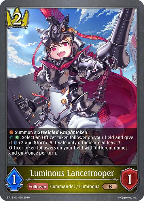 Luminous Lancetrooper (BP16-034EN) [Advent of Genesis]