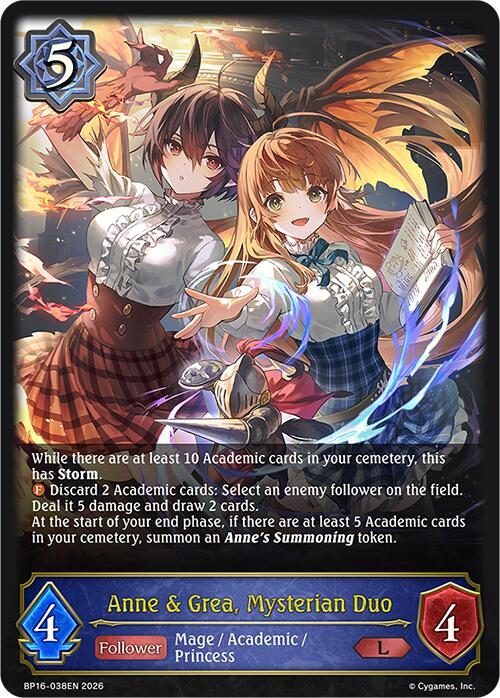 Anne & Grea, Mysterian Duo (BP16-038EN) [Advent of Genesis]