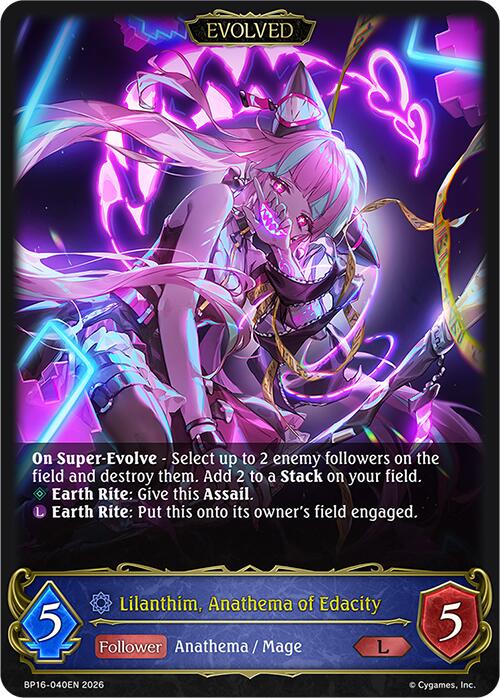 Lilanthim, Anathema of Edacity (Evolved) (BP16-040EN) [Advent of Genesis]