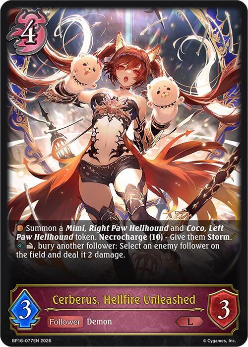 Cerberus, Hellfire Unleashed (BP16-077EN) [Advent of Genesis]