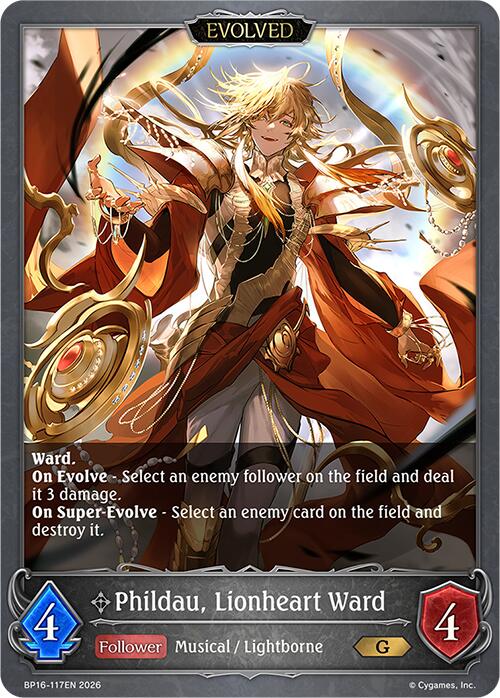 Phildau, Lionheart Ward (Evolved) (BP16-117EN) [Advent of Genesis]
