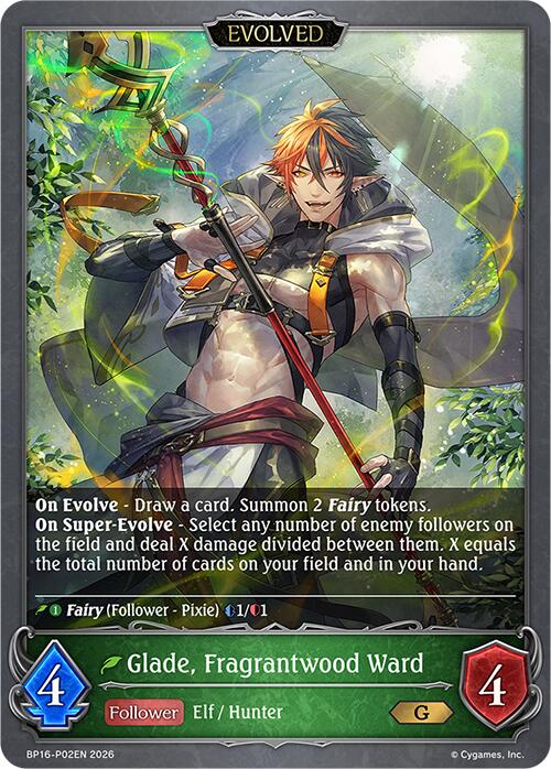 Glade, Fragrantwood Ward (Evolved) - P02 (Foil) (BP16-P02EN) [Advent of Genesis]