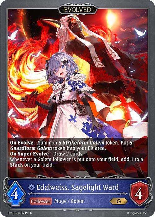 Edelweiss, Sagelight Ward (Evolved) - P10 (Foil) (BP16-P10EN) [Advent of Genesis]