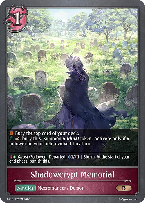 Shadowcrypt Memorial - P20 (Foil) (BP16-P20EN) [Advent of Genesis]