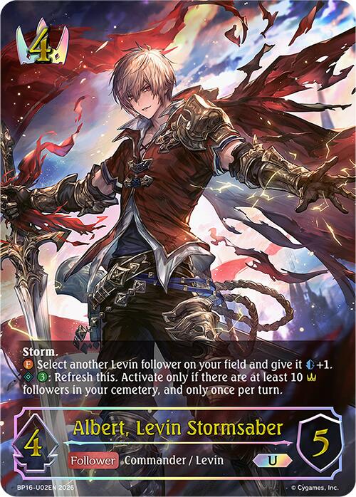 Albert, Levin Stormsaber (BP16-U02EN) [Advent of Genesis]