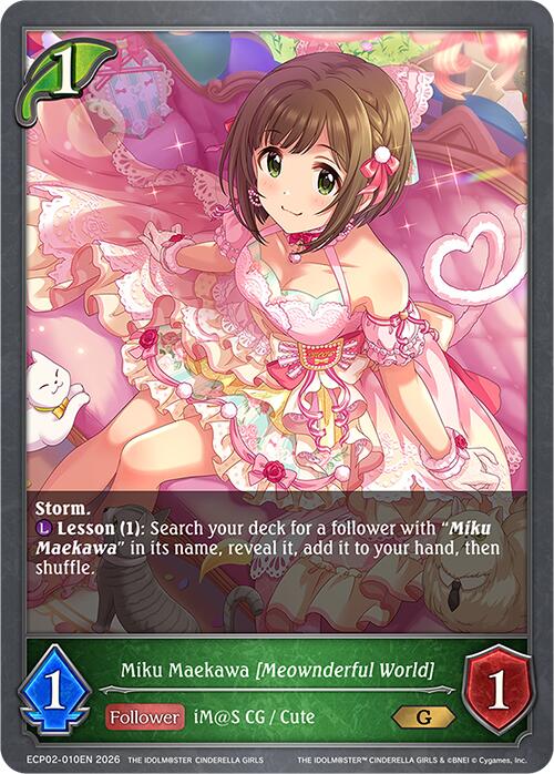 Miku Maekawa [Meownderful World] (ECP02-010EN) [THE IDOLM@STER CINDERELLA GIRLS]