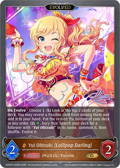 Yui Ohtsuki [Lollipop Darling] (Evolved) - P22EN (Foil) (ECP02-P22EN) [THE IDOLM@STER CINDERELLA GIRLS]