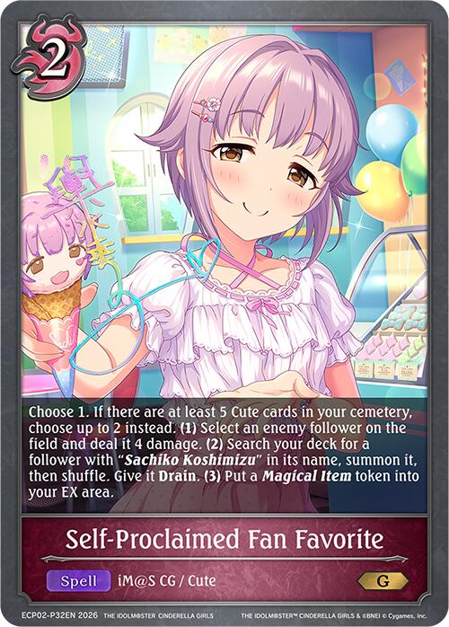 Self-Proclaimed Fan Favorite - P32EN (Foil) (ECP02-P32EN) [THE IDOLM@STER CINDERELLA GIRLS]