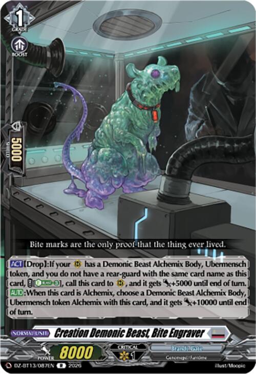 Creation Demonic Beast, Bite Engraver (DZ-BT13/087EN) [Parallactic Clash]
