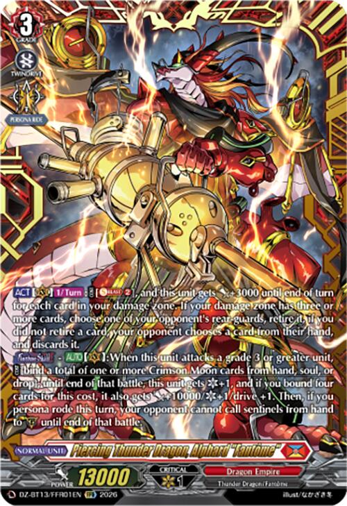 Piercing Thunder Dragon, Alphard "Fantome" (DZ-BT13/FFR01EN) [Parallactic Clash]
