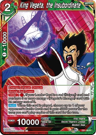 King Vegeta, the Insubordinate [EB1-56]