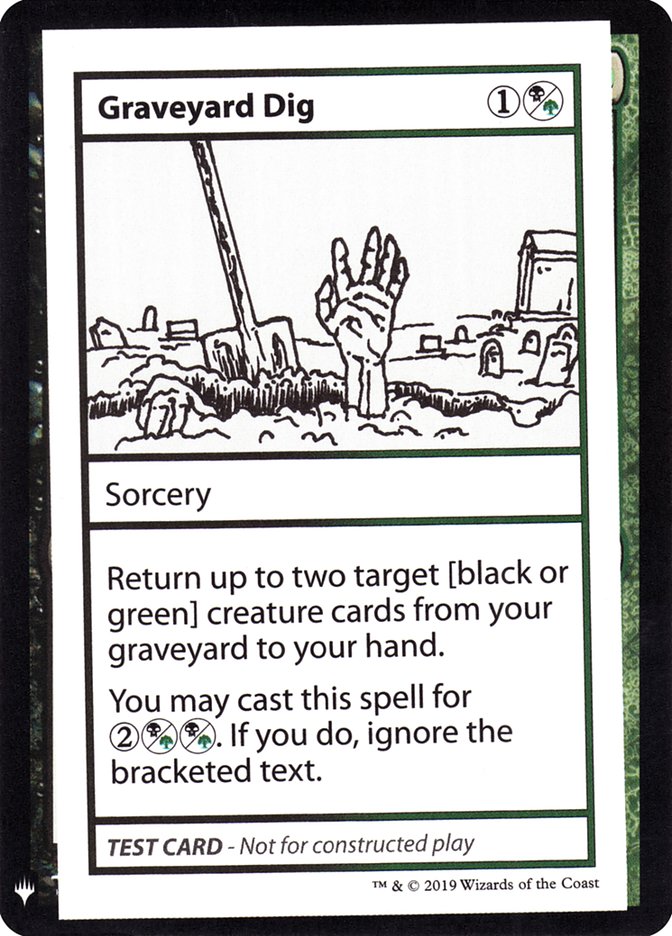 Graveyard Dig [Mystery Booster Playtest Cards] (CMB1 92)