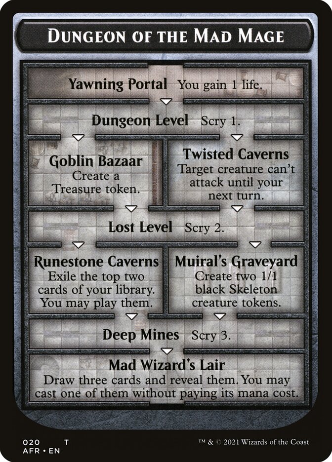 Dungeon of the Mad Mage Token (Oversized) [Oversize Cards] (AFR 20)